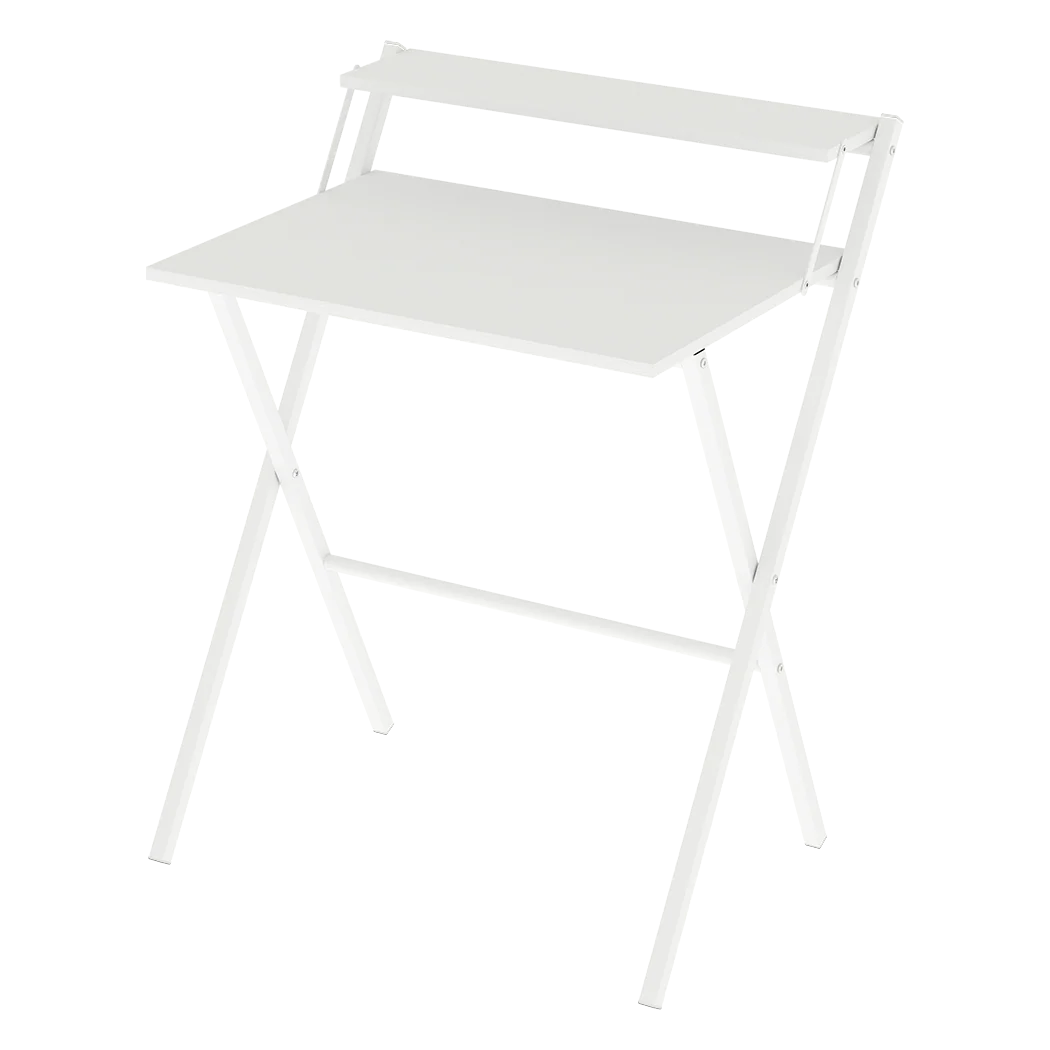 Levede Foldable Computer Desk Office Study Desk White - Image 8