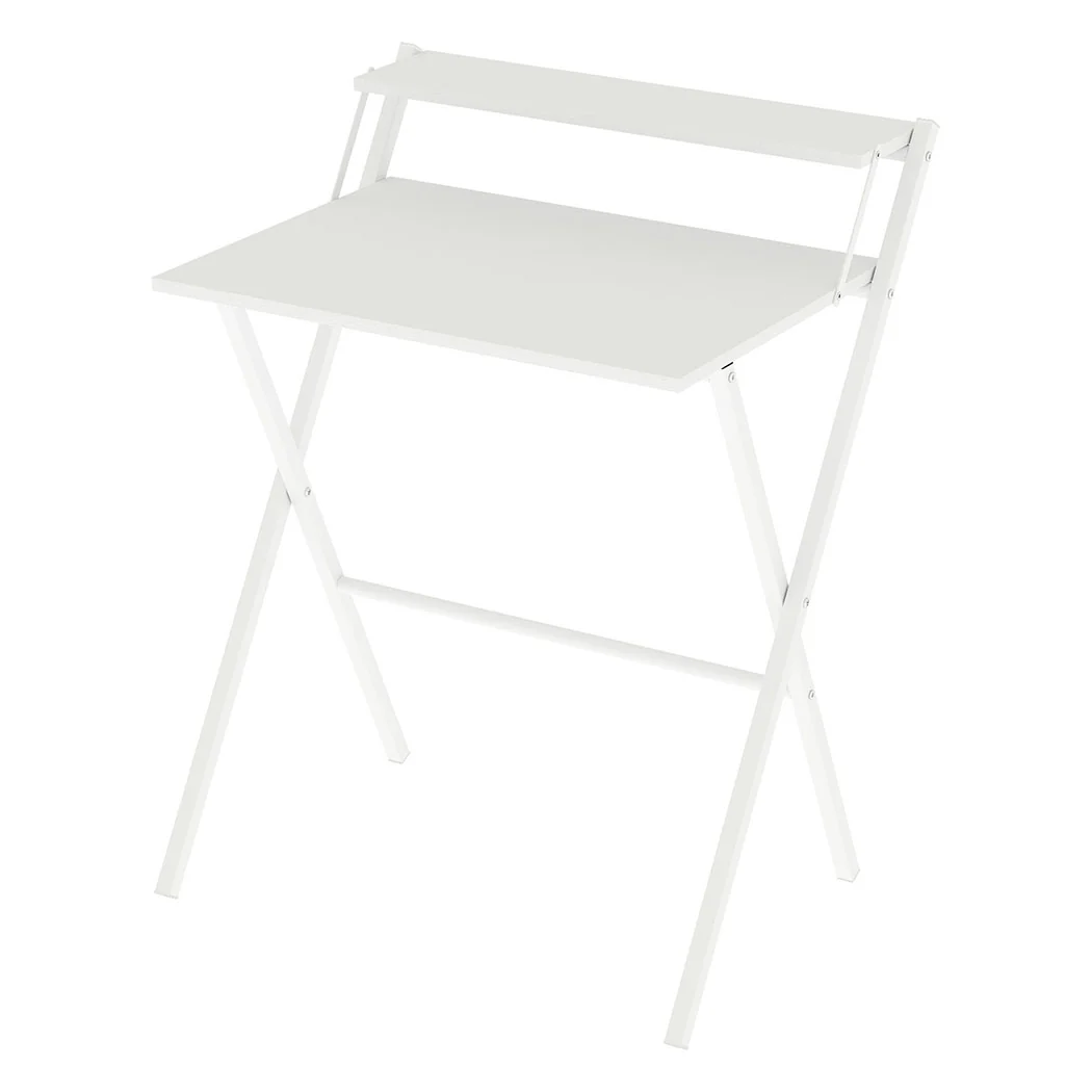 Levede Foldable Computer Desk Office Study Desk White - Image 9