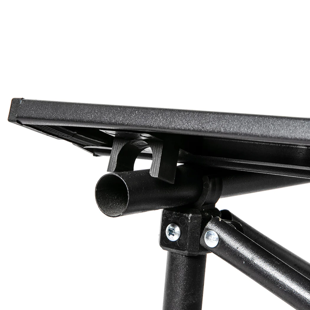 Levede Folding Camping Table Portable Black - Image 4