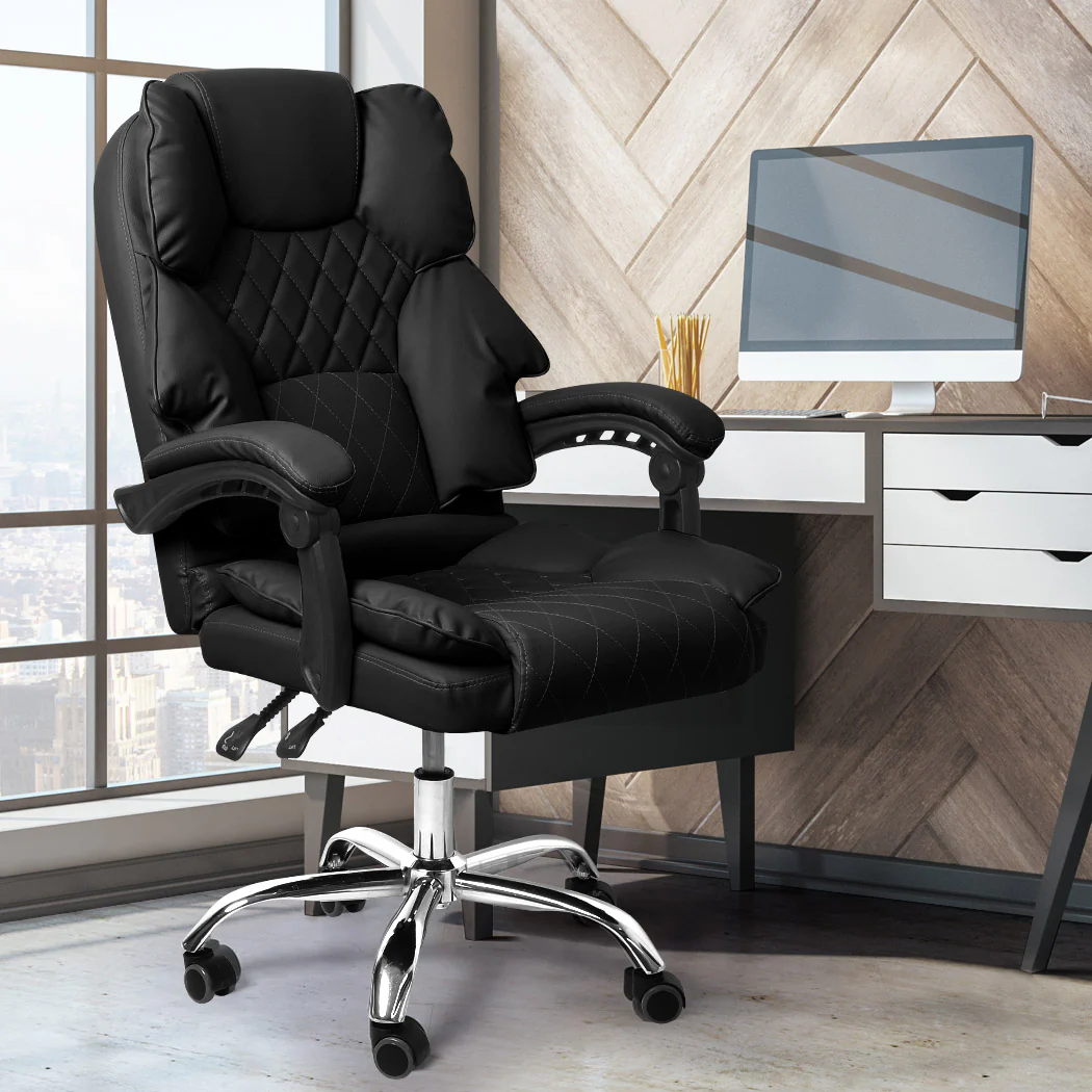 Levede Gaming Chair Office Computer Black No Footrest - Image 7