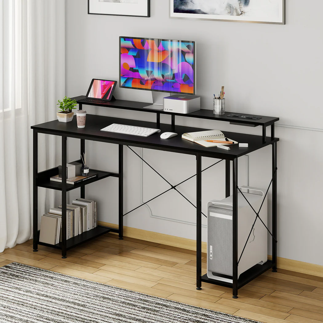 Levede Gaming Desk Computer Table Monitor Shelf 140cm - Image 7