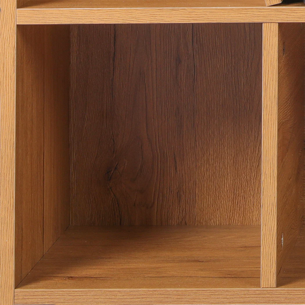 Levede Kids Bookcase Toys Box Shelf Brown - Image 4