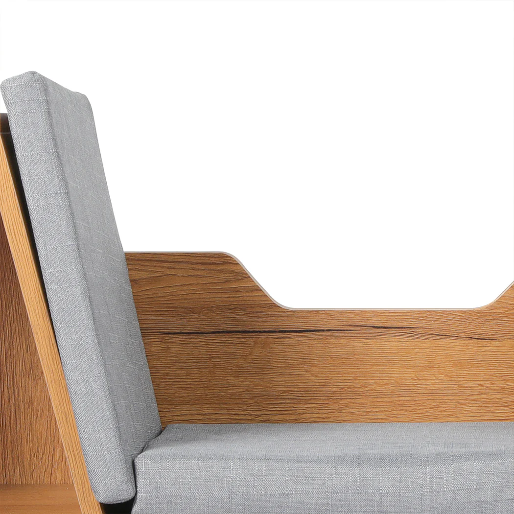 Levede Kids Bookcase Toys Box Shelf Brown - Image 5