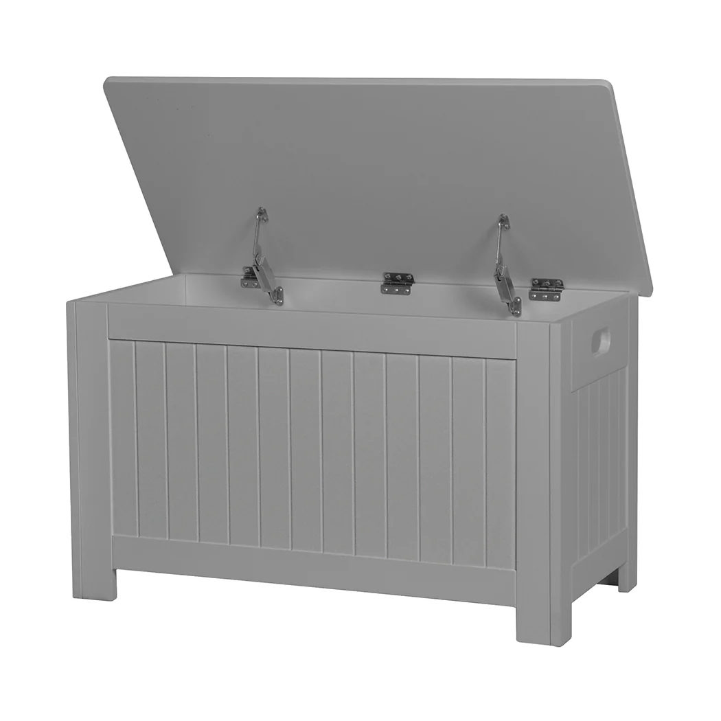 Levede Kids Toy Box Storage Chest Cabinet Grey - Image 8