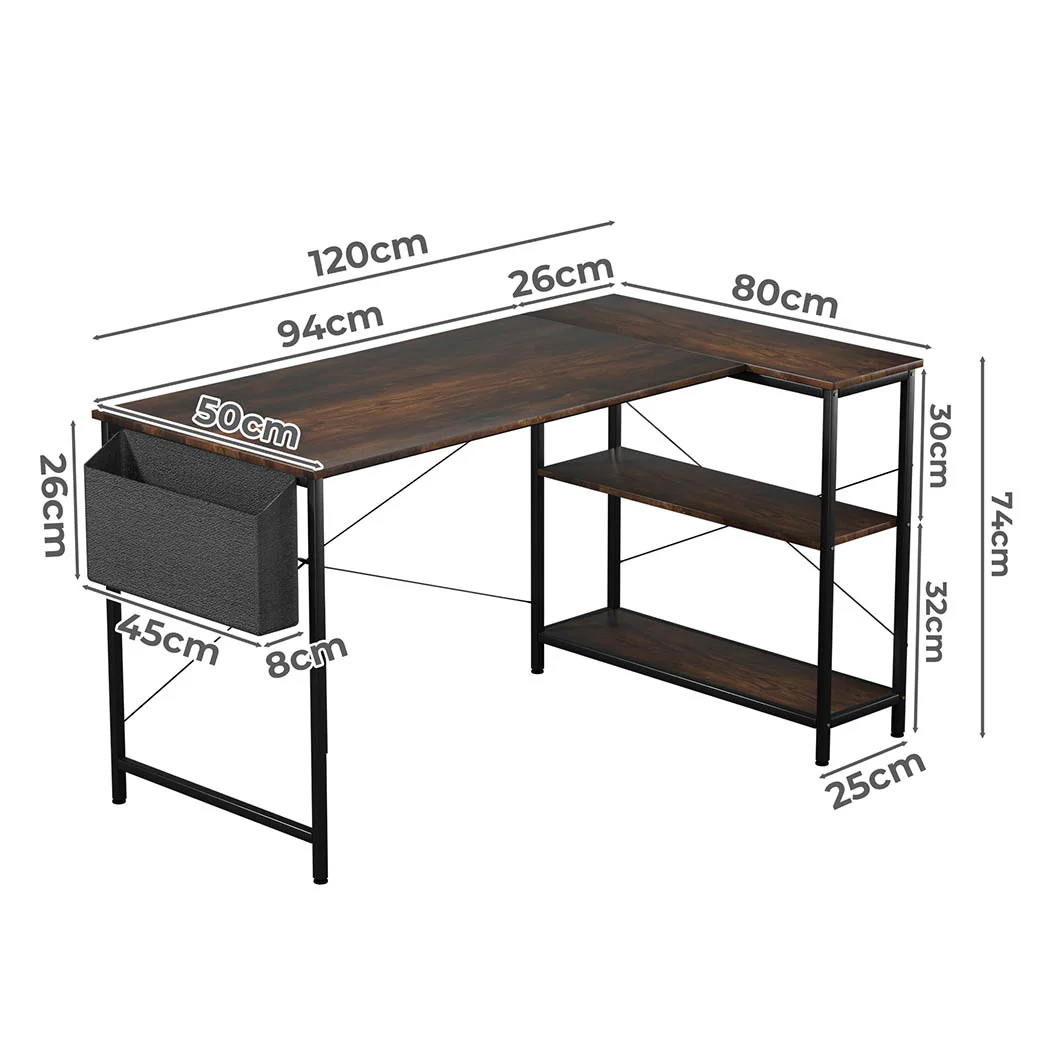 Levede L Shaped Computer Desk Home Corner Desk - Image 2