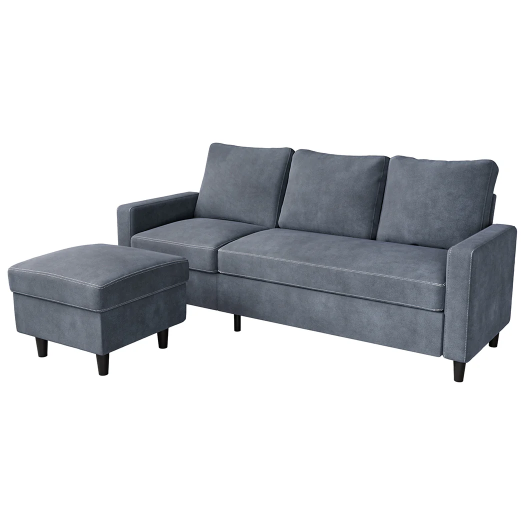 Levede L-shaped Sectional Sofa Lounge Chaise Set - Image 8