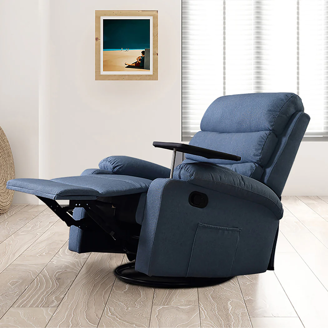 Levede Massage Chair Recliner Chairs Blue - Image 7
