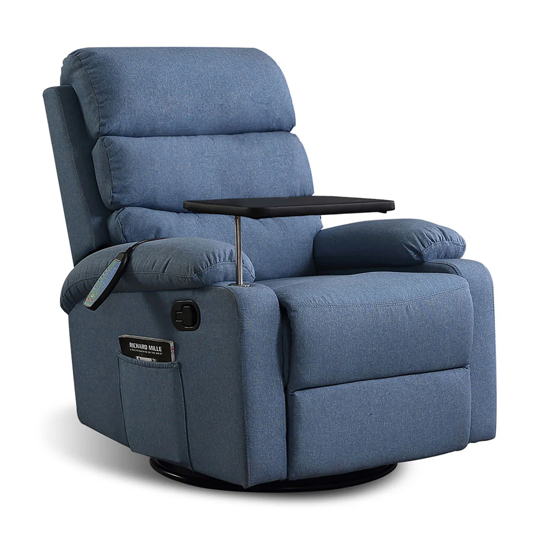 Levede Massage Chair Recliner Chairs Blue - Image 8