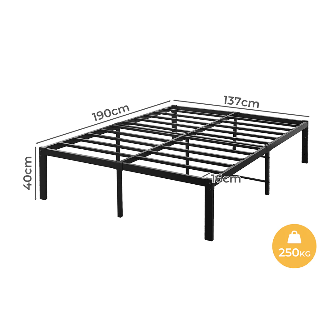 Levede Metal Bed Frame Heavy Duty Storage Space - Image 2