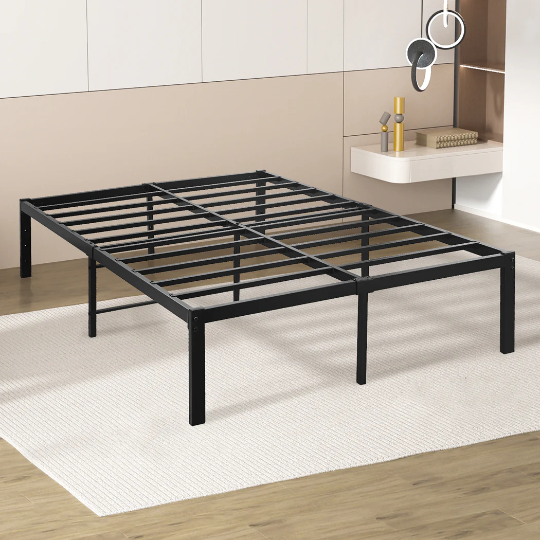 Levede Metal Bed Frame Heavy Duty Storage Space - Image 7