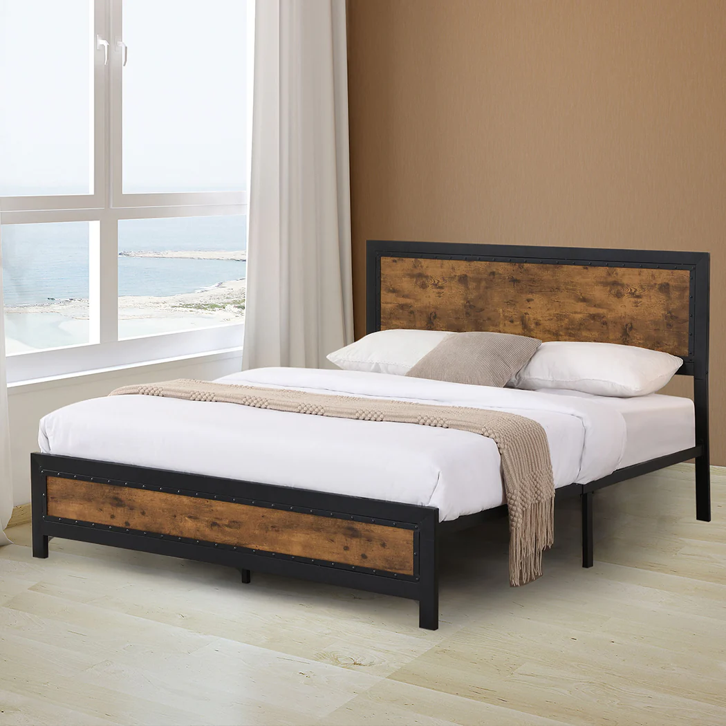 Levede Metal Bed Frame Mattress Base Double - Image 7
