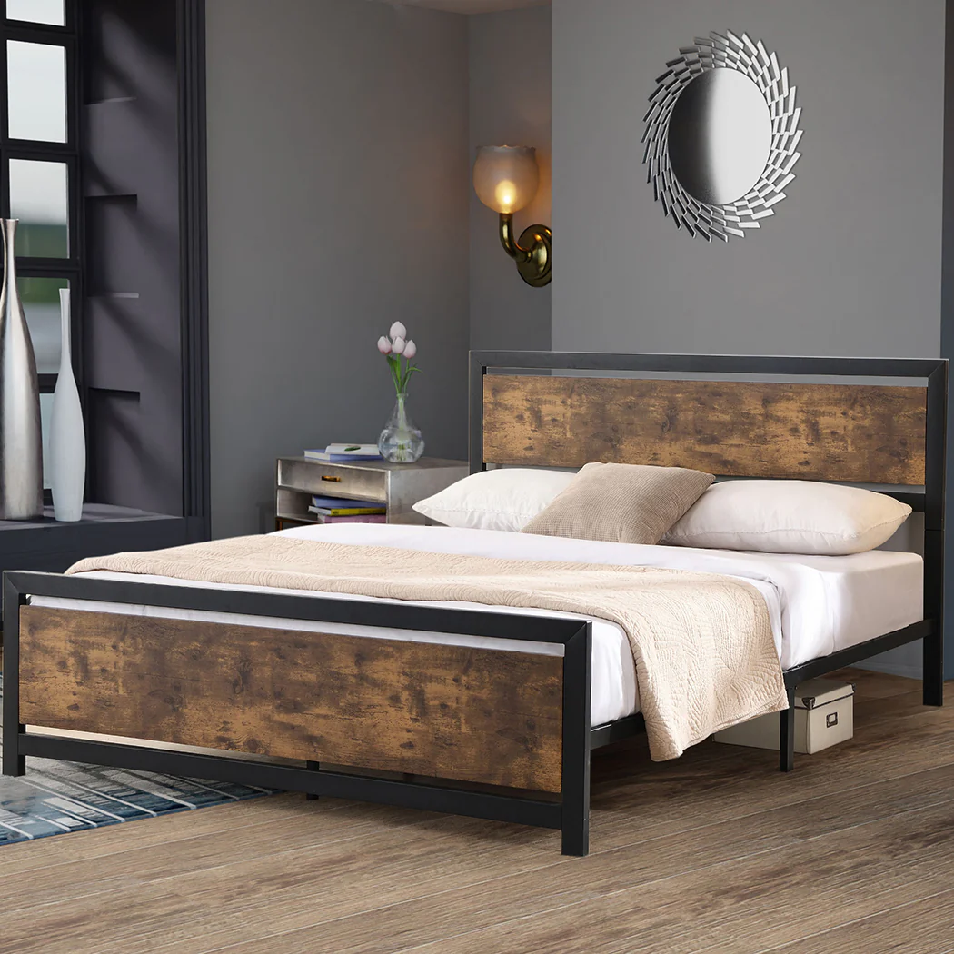 Levede Metal Bed Frame Mattress Base Queen - Image 7