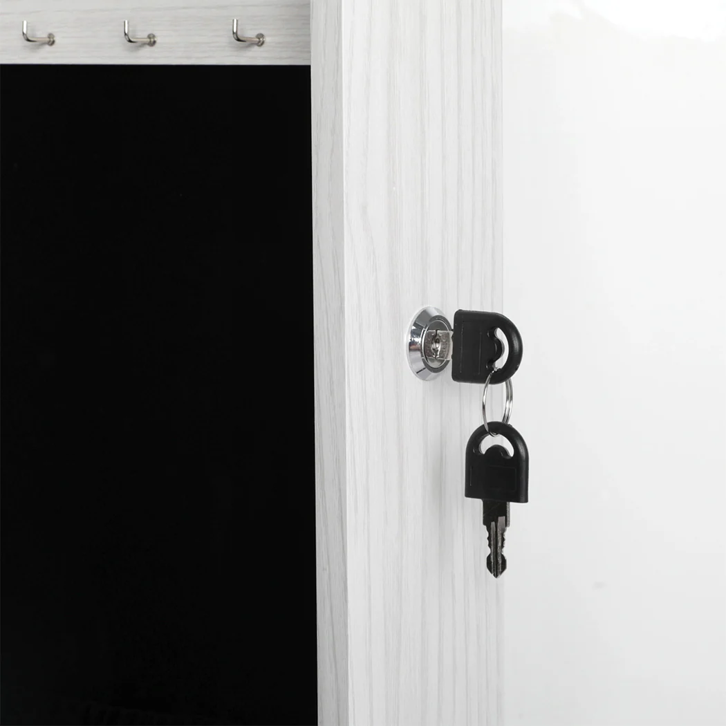 Levede Mirror Jewellery Cabinet LED - Image 5