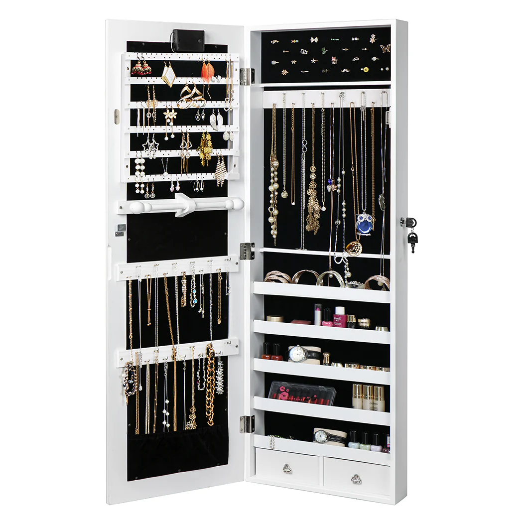 Levede Mirror Jewellery Cabinet Touch - Image 3