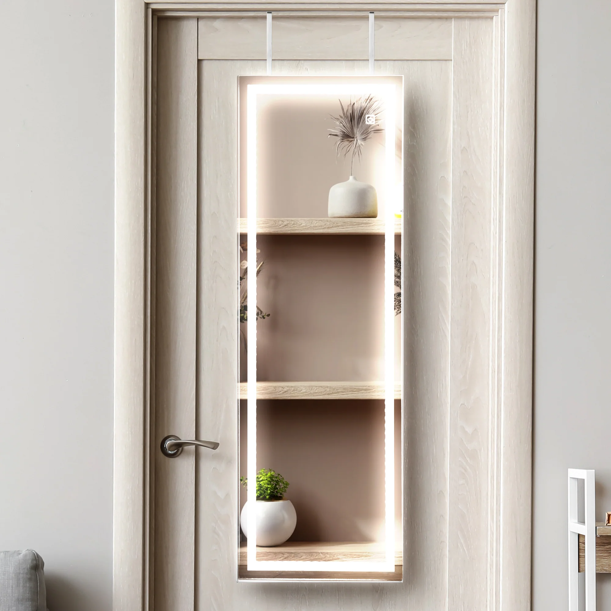 Levede Mirror Jewellery Cabinet Touch - Image 6