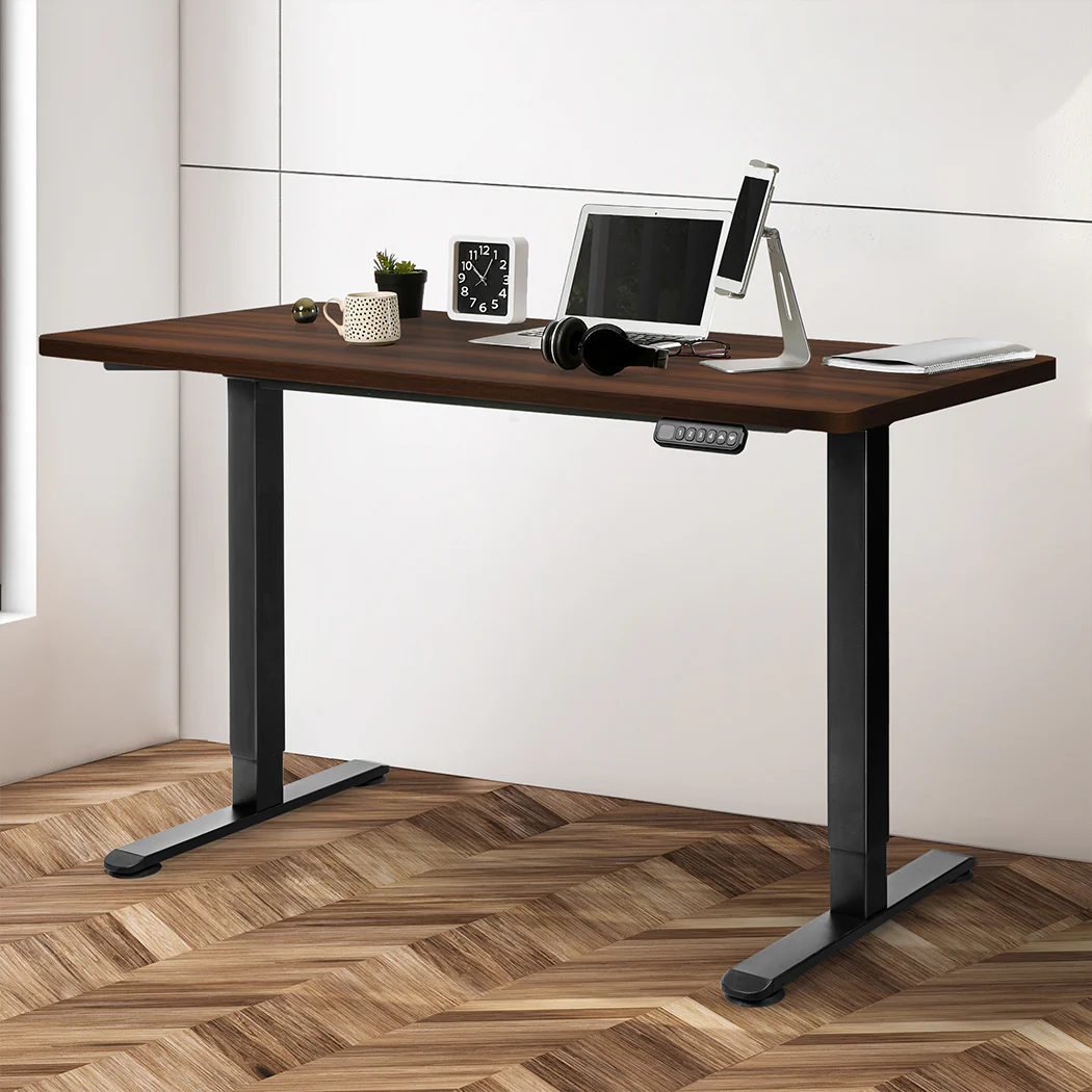 Levede Motorised Standing Desk Adjustable 140cm Walnut 1000x 1MM - Image 6