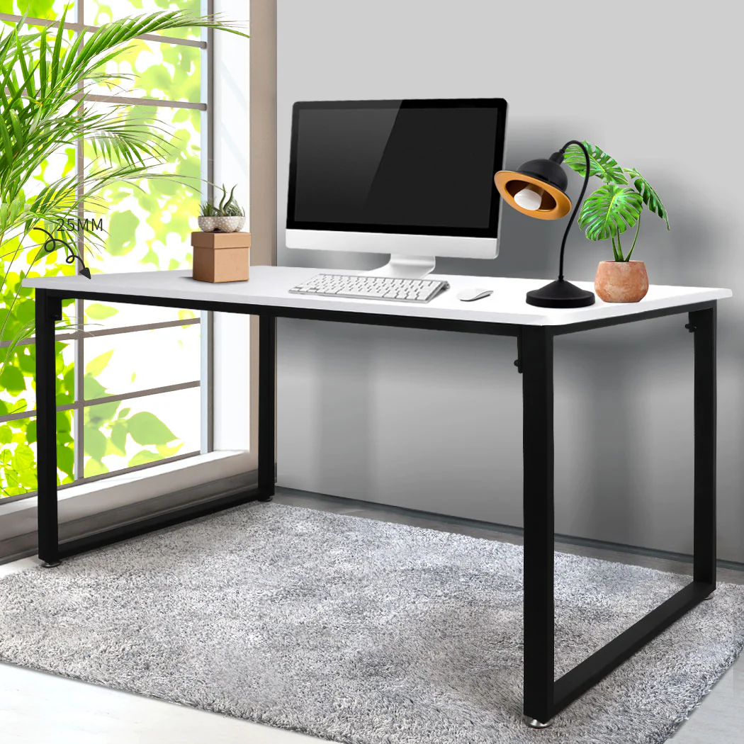 Levede Office Desk Computer Study Table White - Image 6