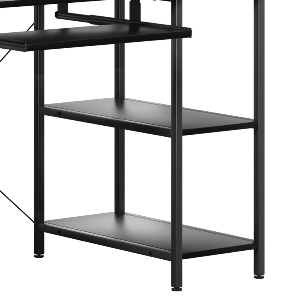 Levede Office Gaming Computer Desk Black - Image 3