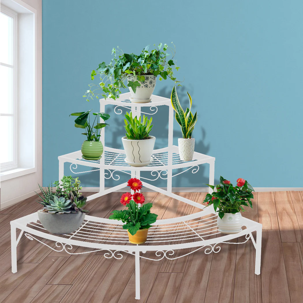 Levede Plant Stand Outdoor Indoor Metal - Image 8