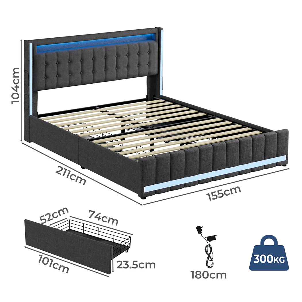 Levede Queen Bed Frame - Image 2