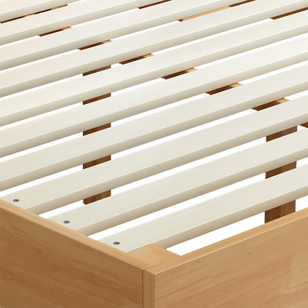 Levede Queen Rubberwood Bed Frame - Image 4
