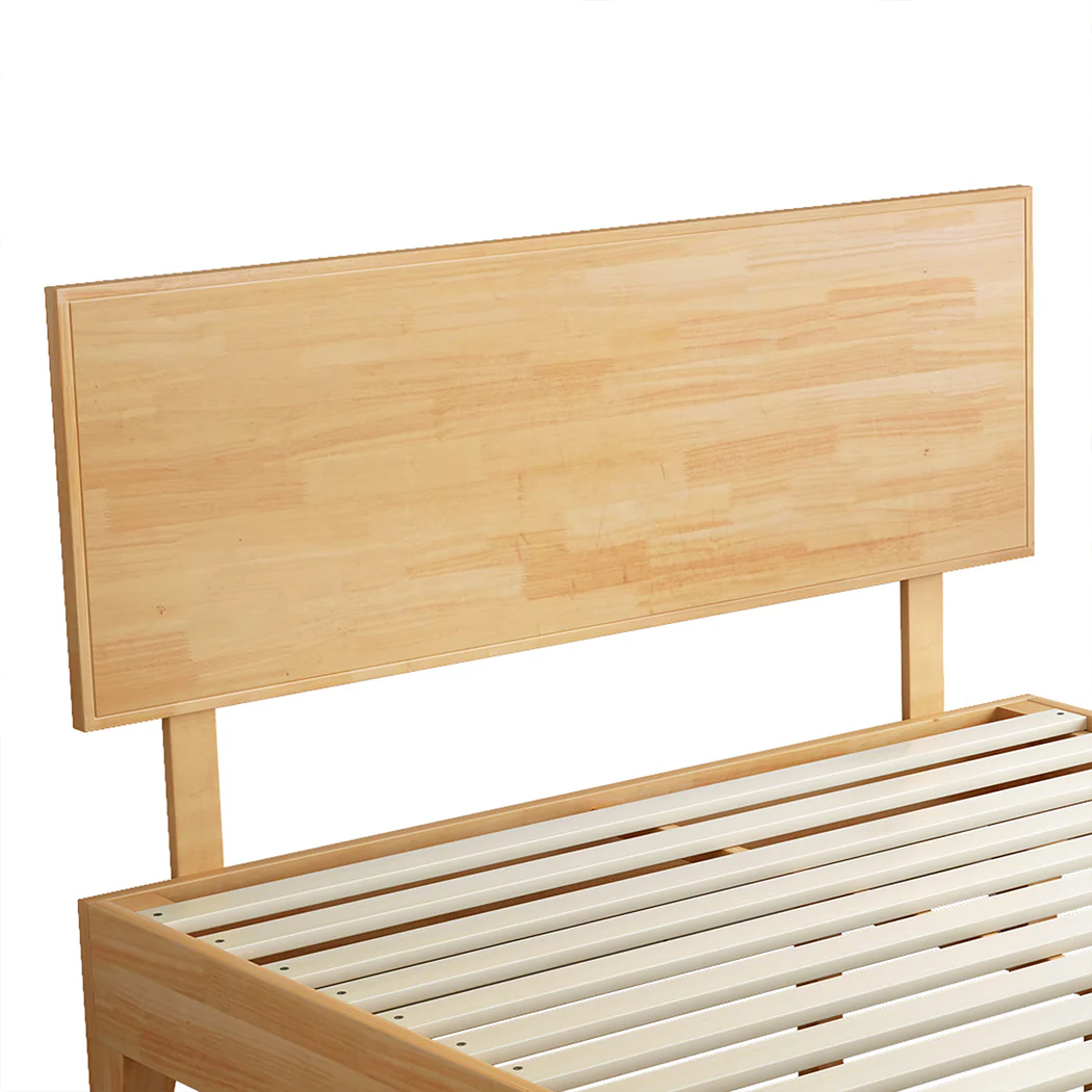 Levede Queen Rubberwood Bed Frame - Image 5