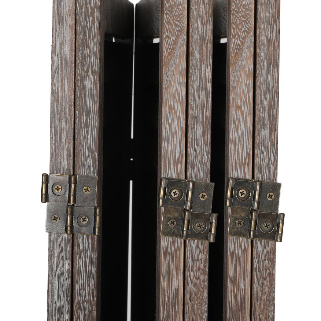 Levede Room Divider 6 Panel Folding Brown - Image 5