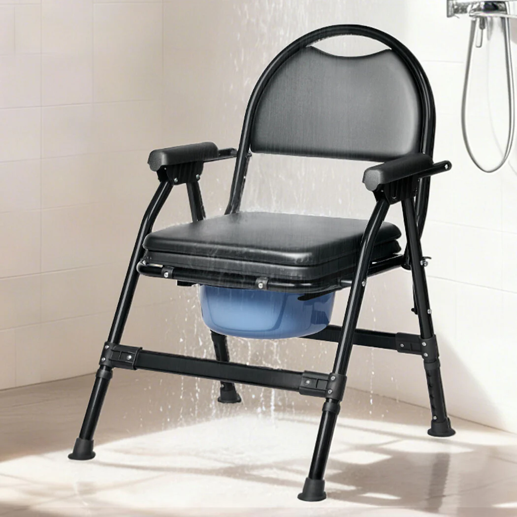 Levede Shower Tiolet Commode Chair Bedside Seat Elderly Pregnant Disability Aid - Image 7