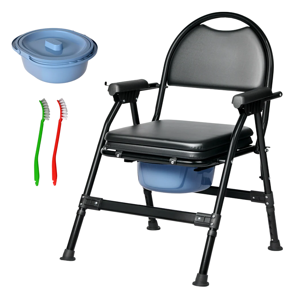 Levede Shower Tiolet Commode Chair Bedside Seat Elderly Pregnant Disability Aid - Image 8