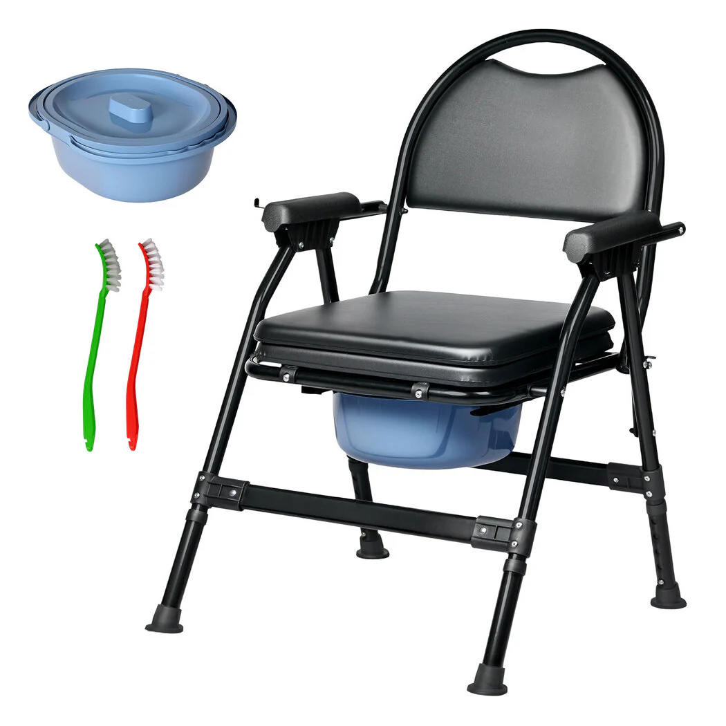 Levede Shower Tiolet Commode Chair Bedside Seat Elderly Pregnant Disability Aid - Image 9