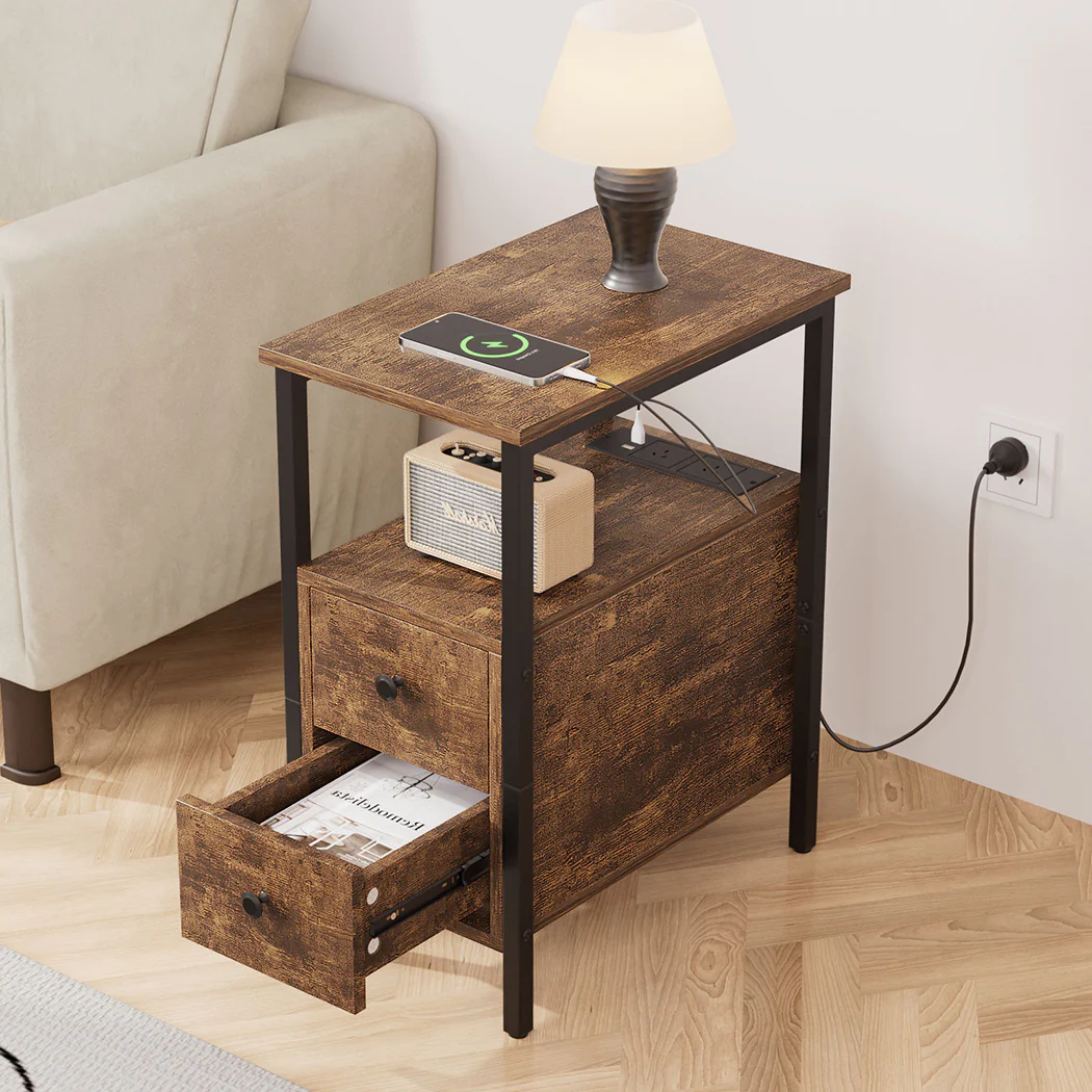 Levede Side Table Narrow Coffee End Table - Image 6