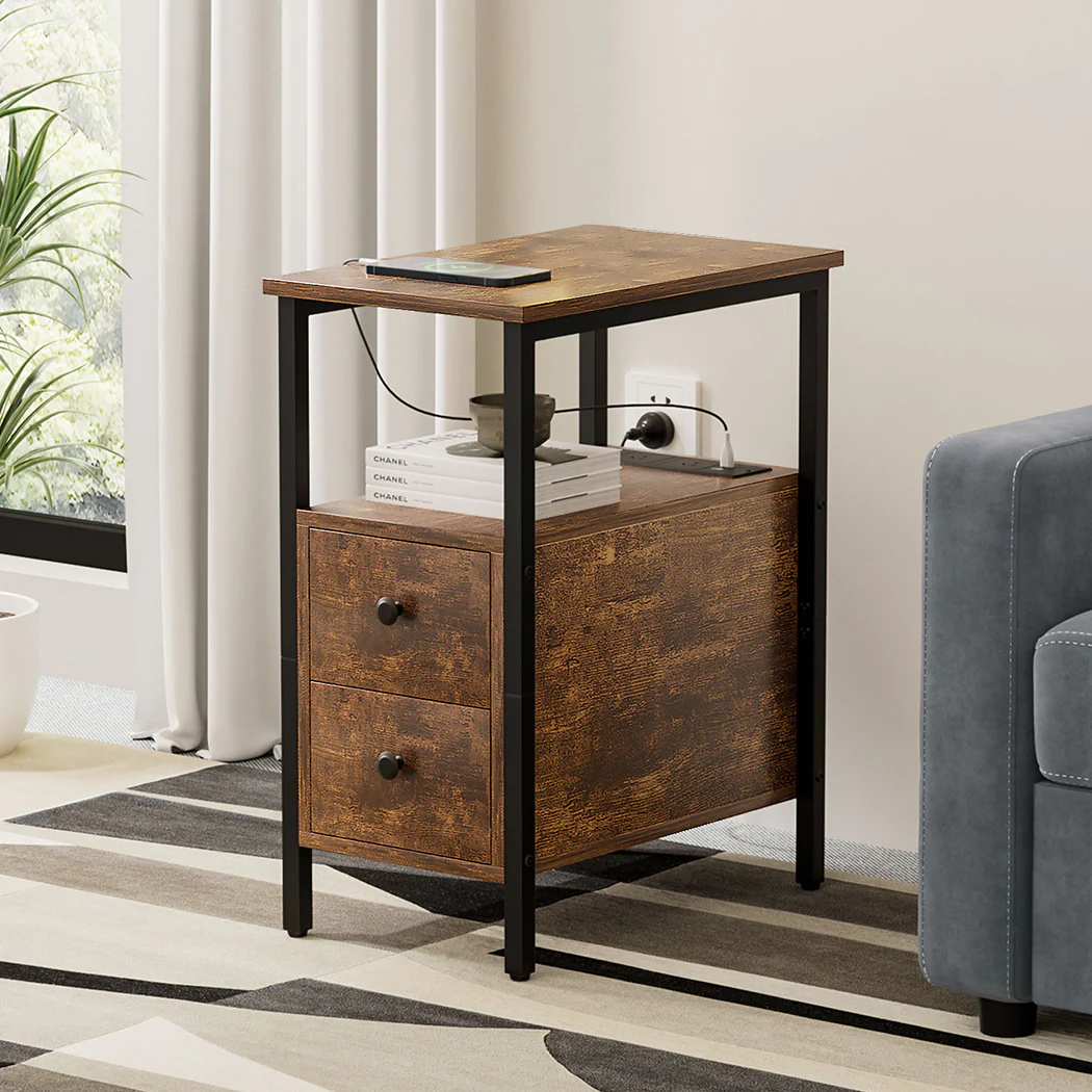 Levede Side Table Narrow Coffee End Table - Image 7