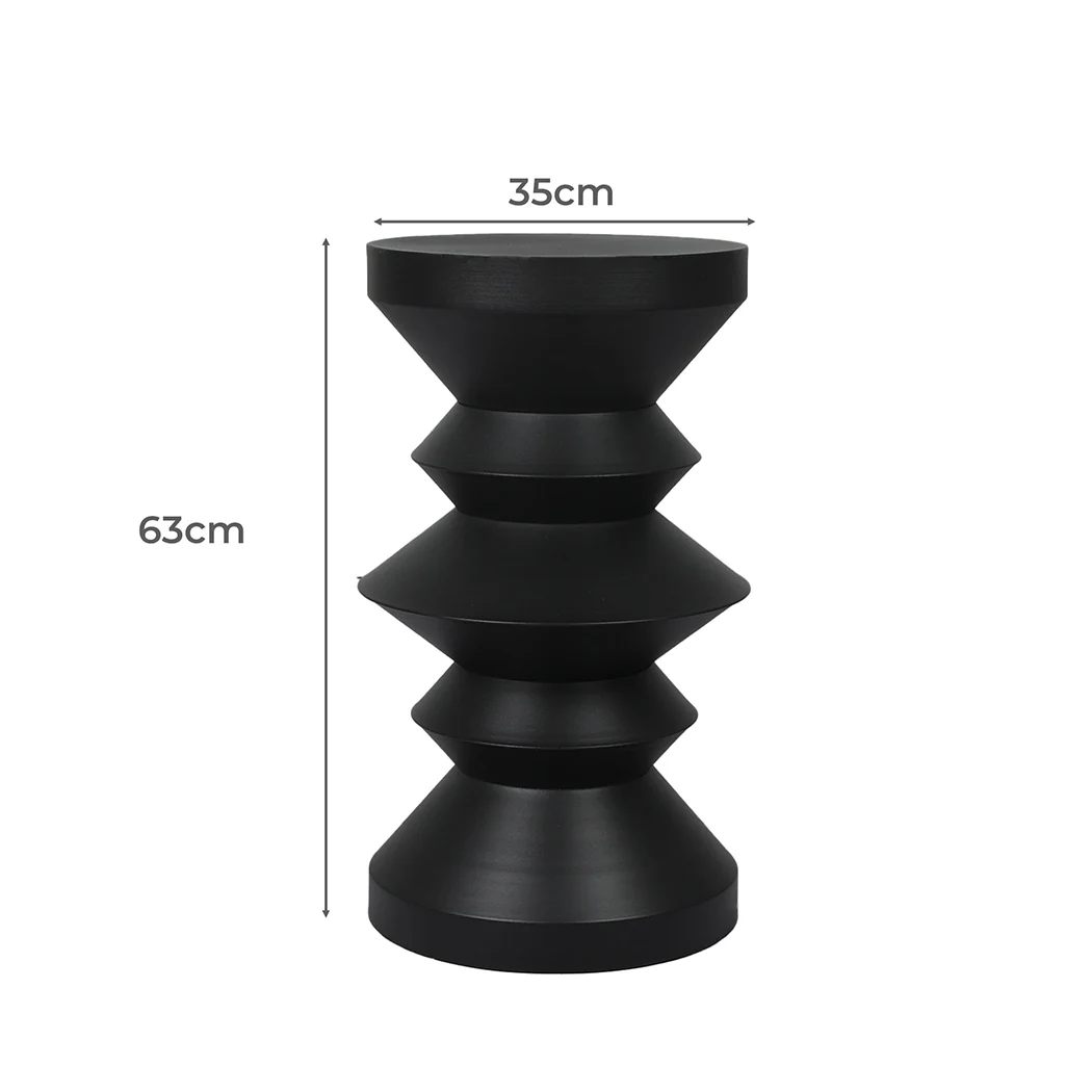 Levede Side Table Round End Bedside - Image 2