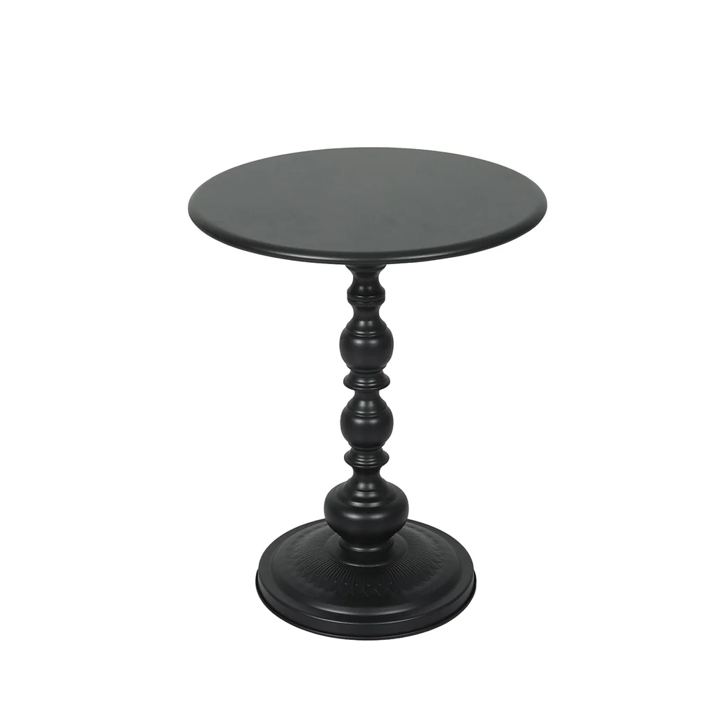 Levede Side Table Vintage End Round Black