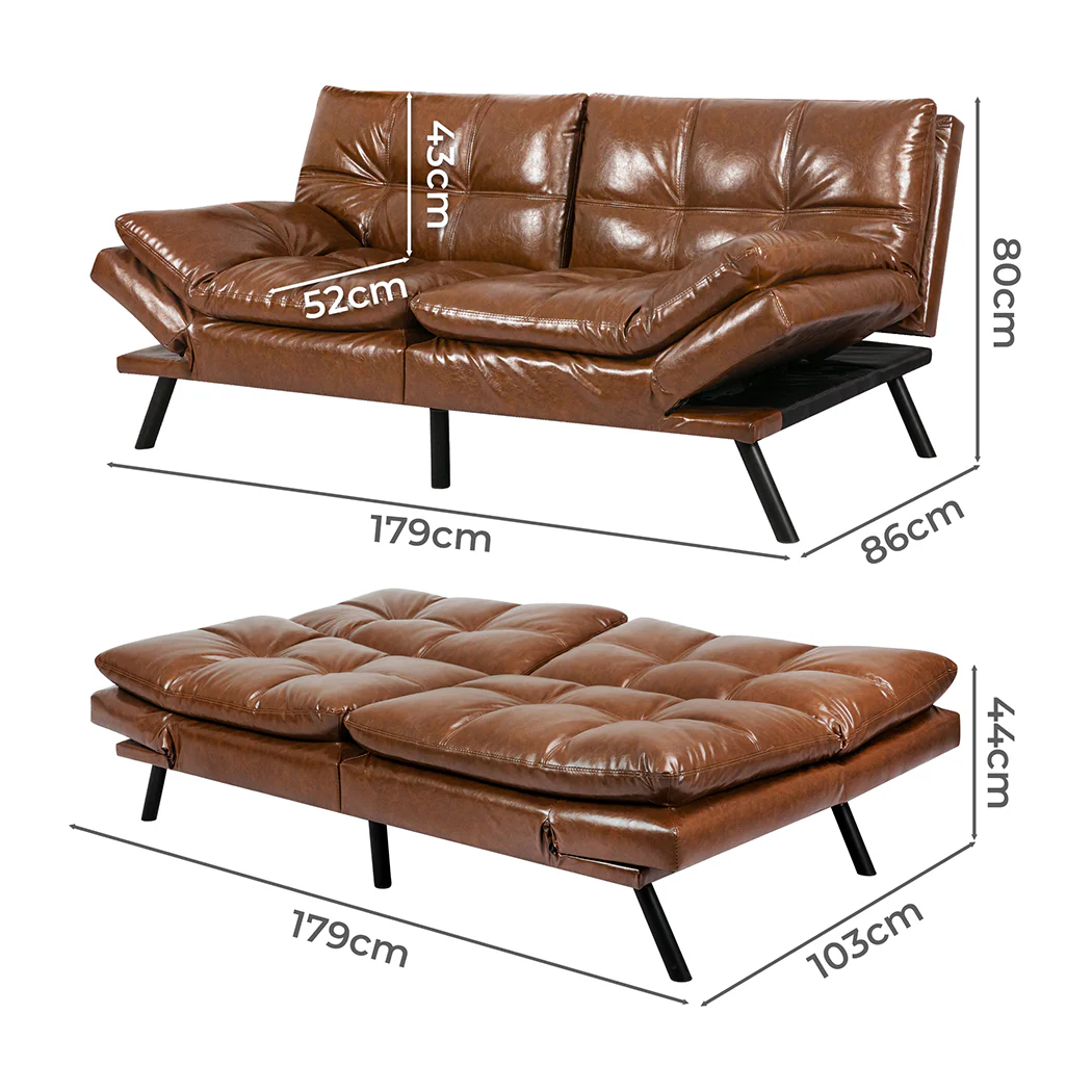 Levede Sofa Bed Futon Recliner Lounge - Image 2
