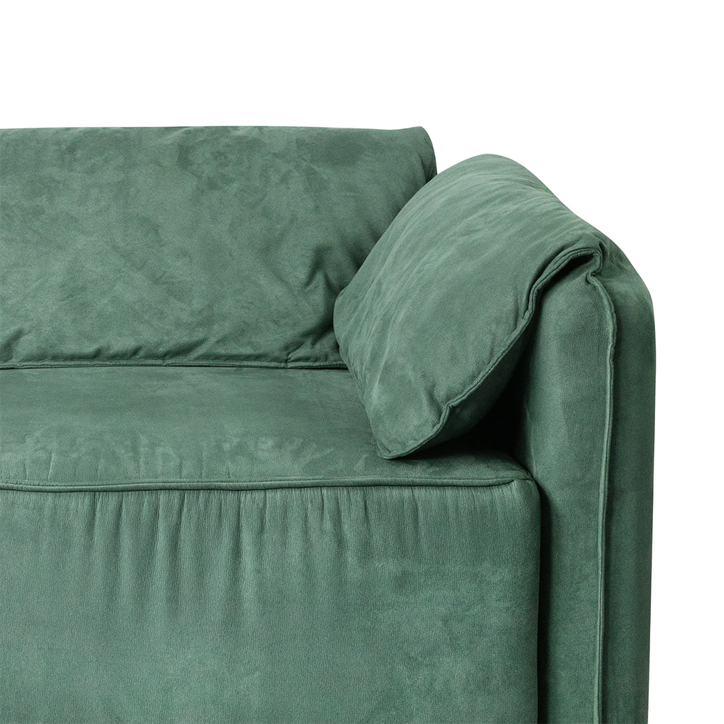 Levede Sofa Floor Couch 3-Seater Leathaire - Image 3