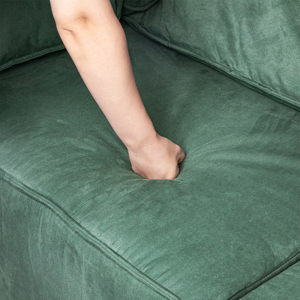 Levede Sofa Floor Couch 3-Seater Leathaire - Image 4