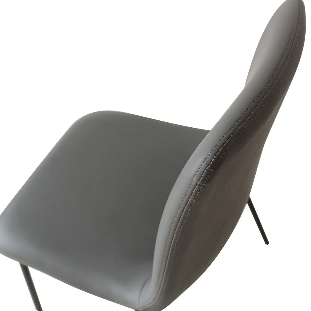 Levede Stackable Dining Chairs Kitchen Grey - Image 4