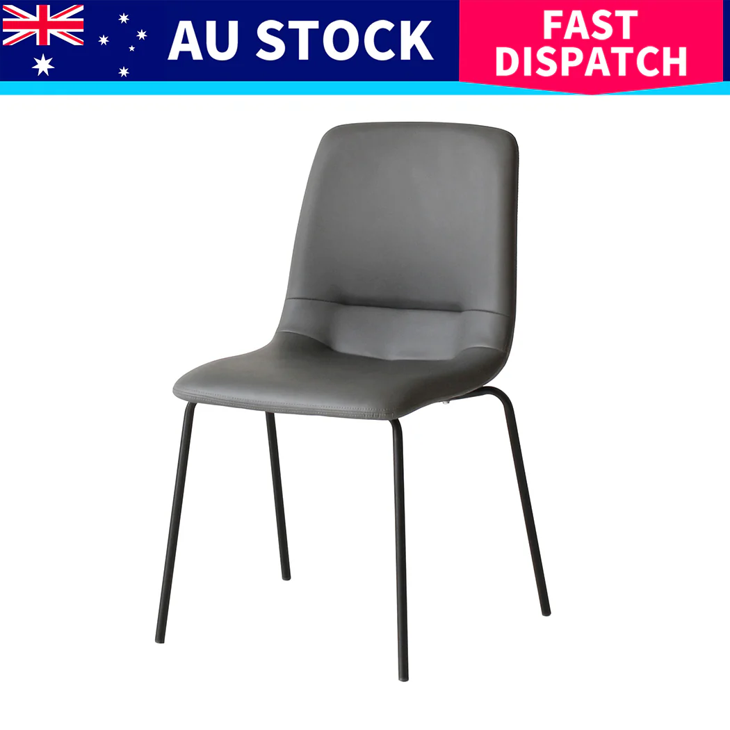 Levede Stackable Dining Chairs Kitchen Grey Set of 8 - Image 8