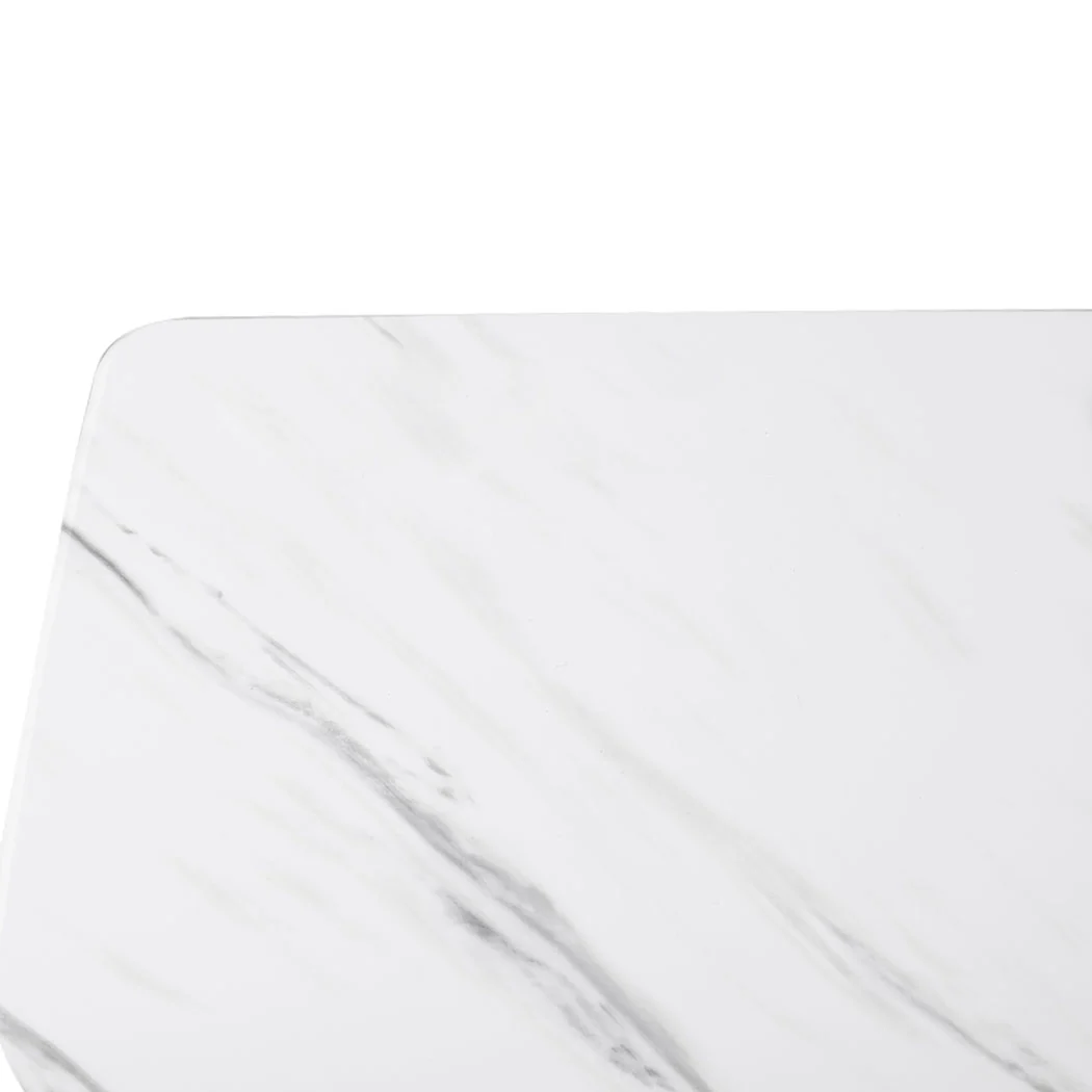 Levede Standing Desk Sofa Bed Side Table White No Slots - Image 5