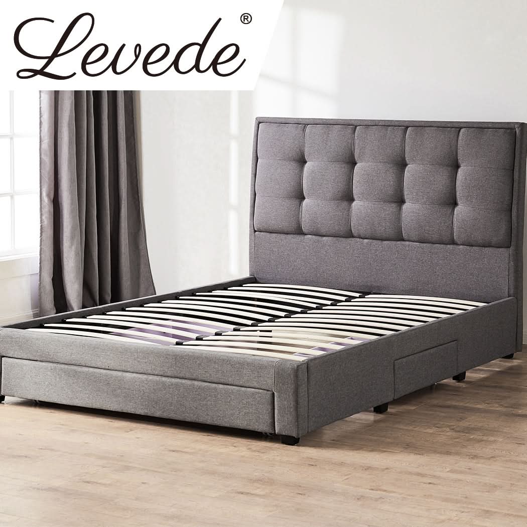 Levede Storage Bed Frame Queen Size - Image 7