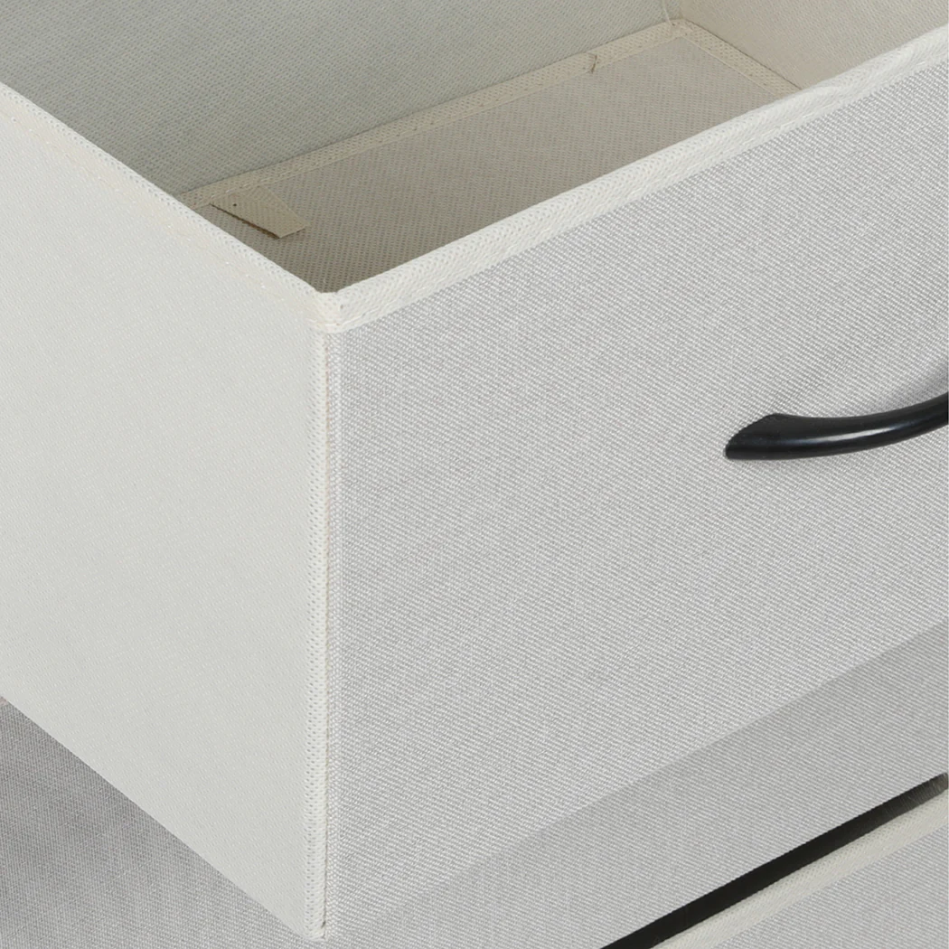 Levede Storage Cabinet Tower Chest Beige - Image 5
