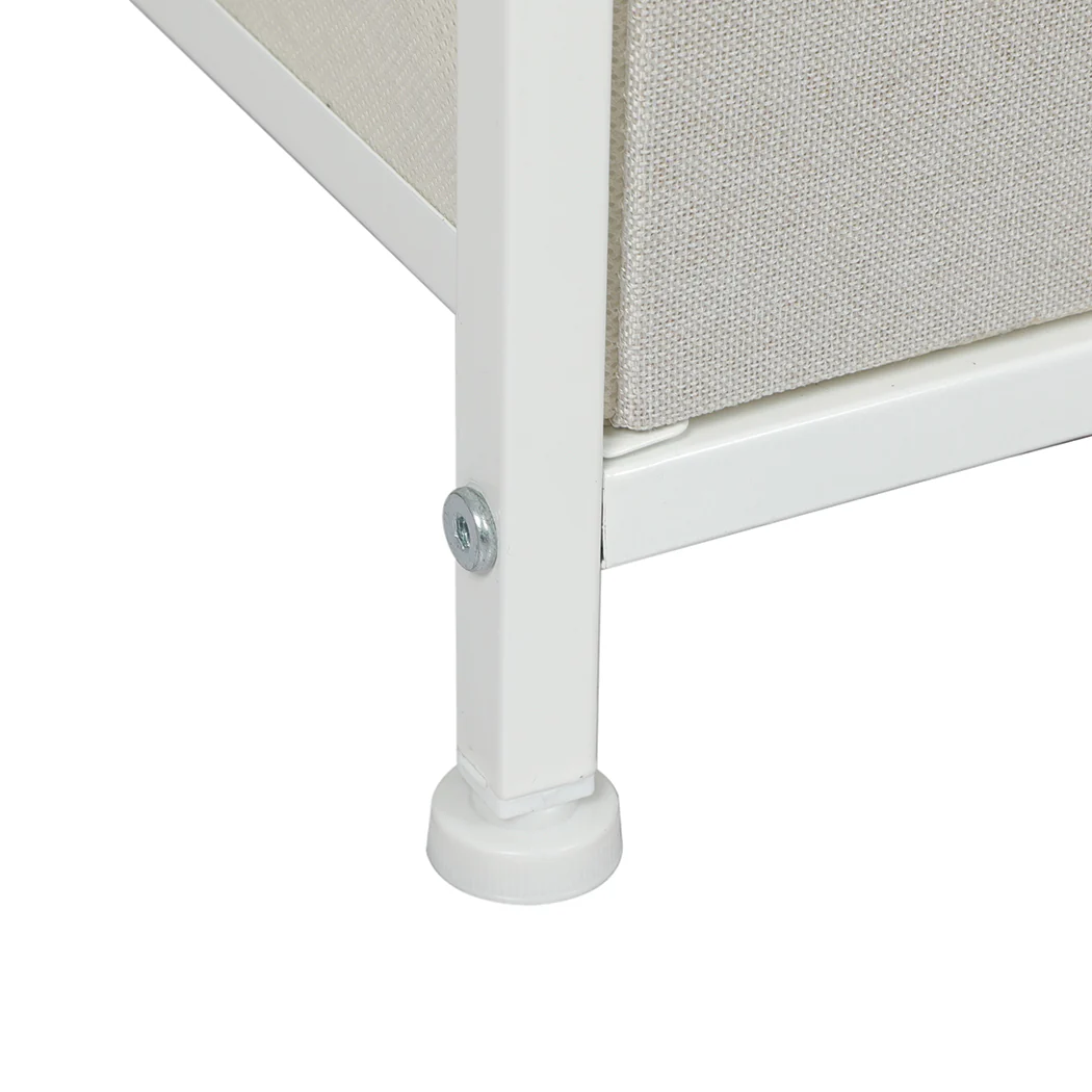 Levede Storage Cabinet Tower Chest Beige - Image 4