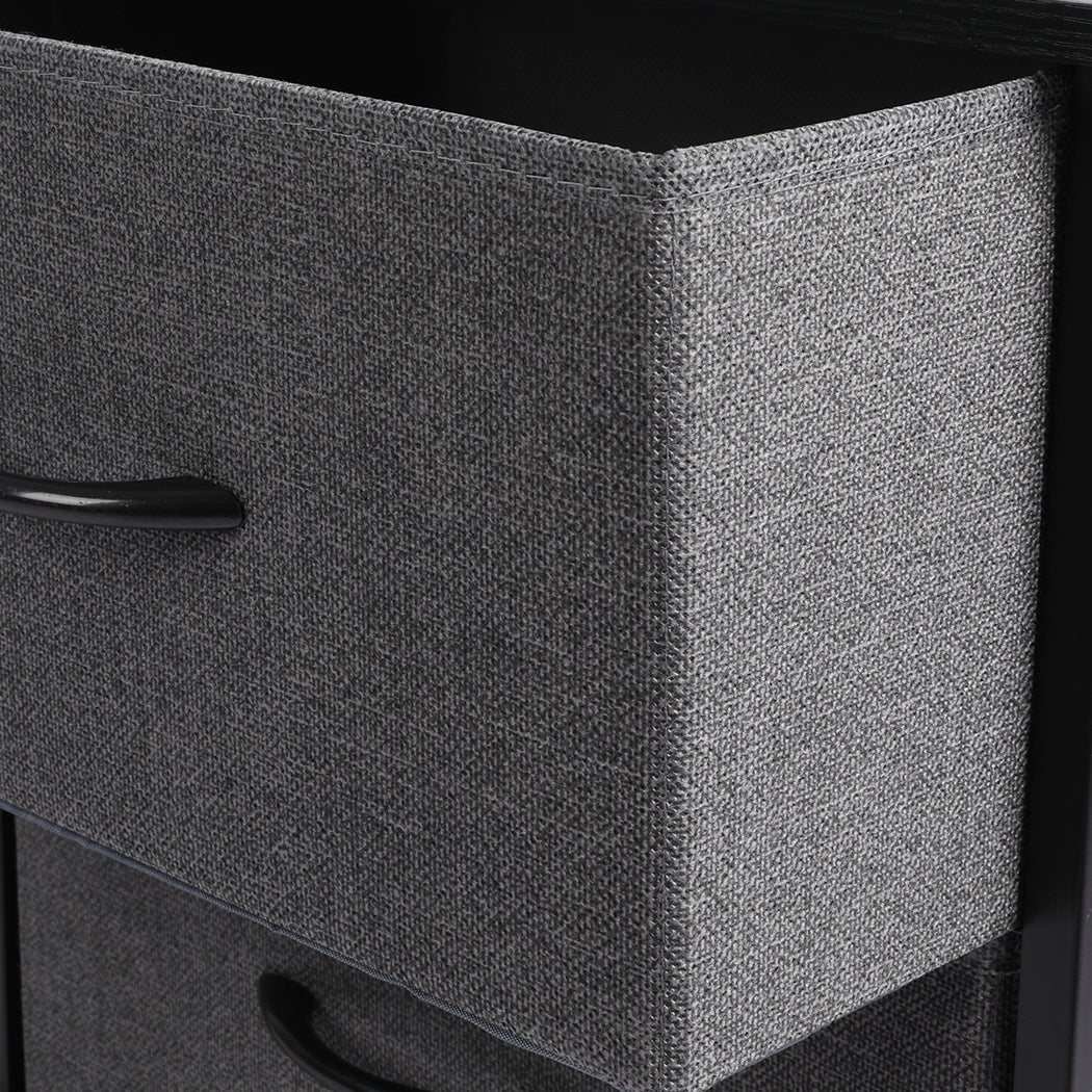 Levede Storage Cabinet Tower Chest Dark Grey - Image 4