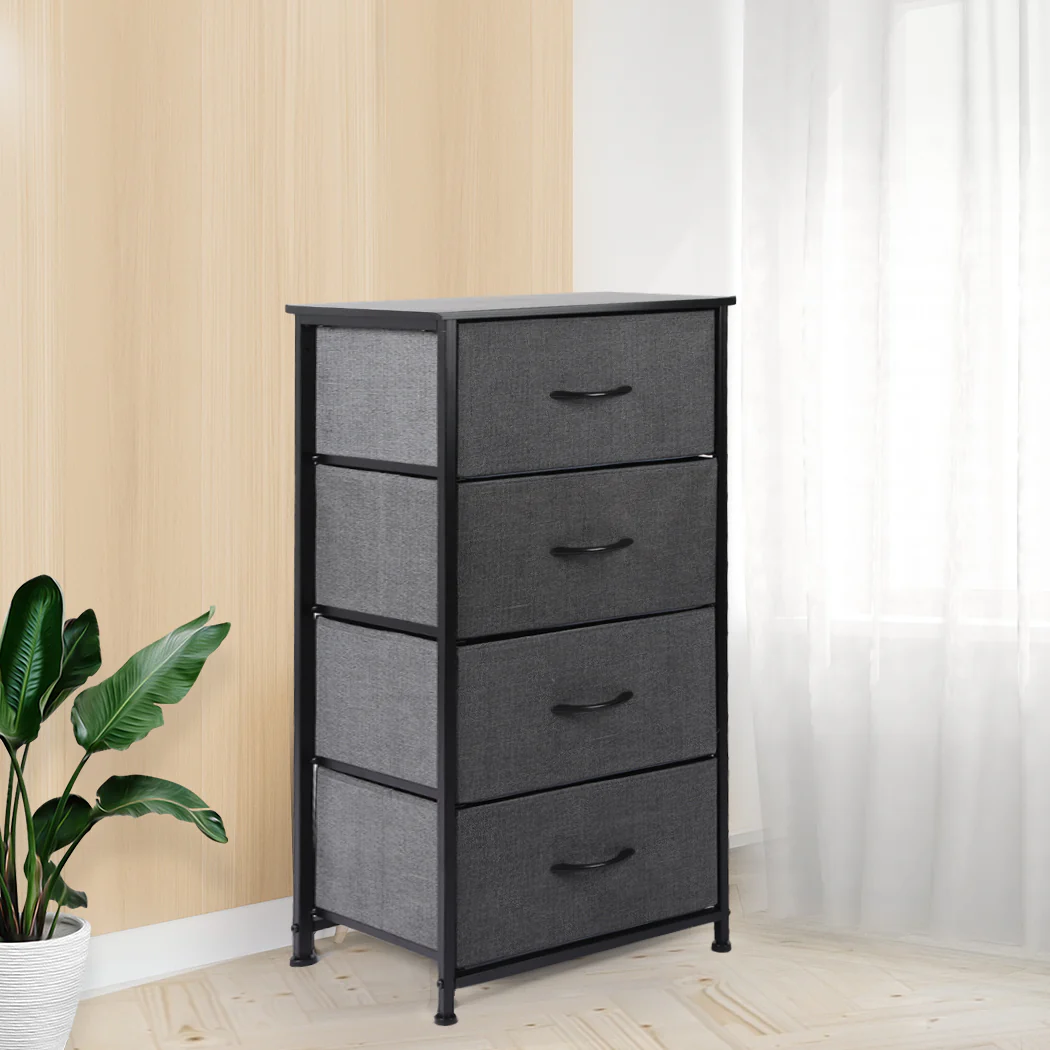Levede Storage Cabinet Tower Chest Dark Grey - Image 7