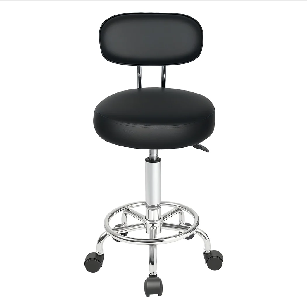 Levede Swivel Office Chair Low Back Round Rolling Stools Height Adjustable
