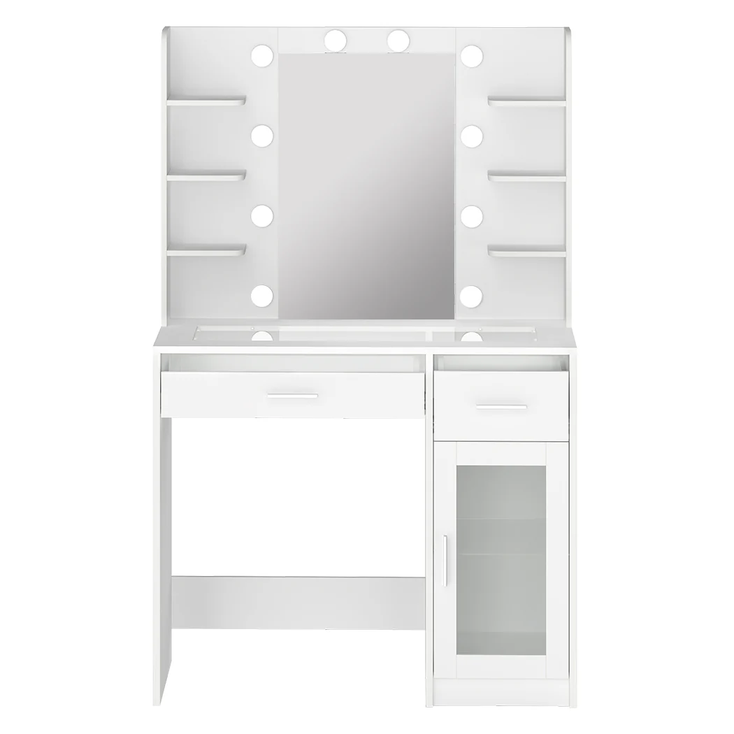 Levede Vanity Desk Makeup Mirror Storage Dressing Table