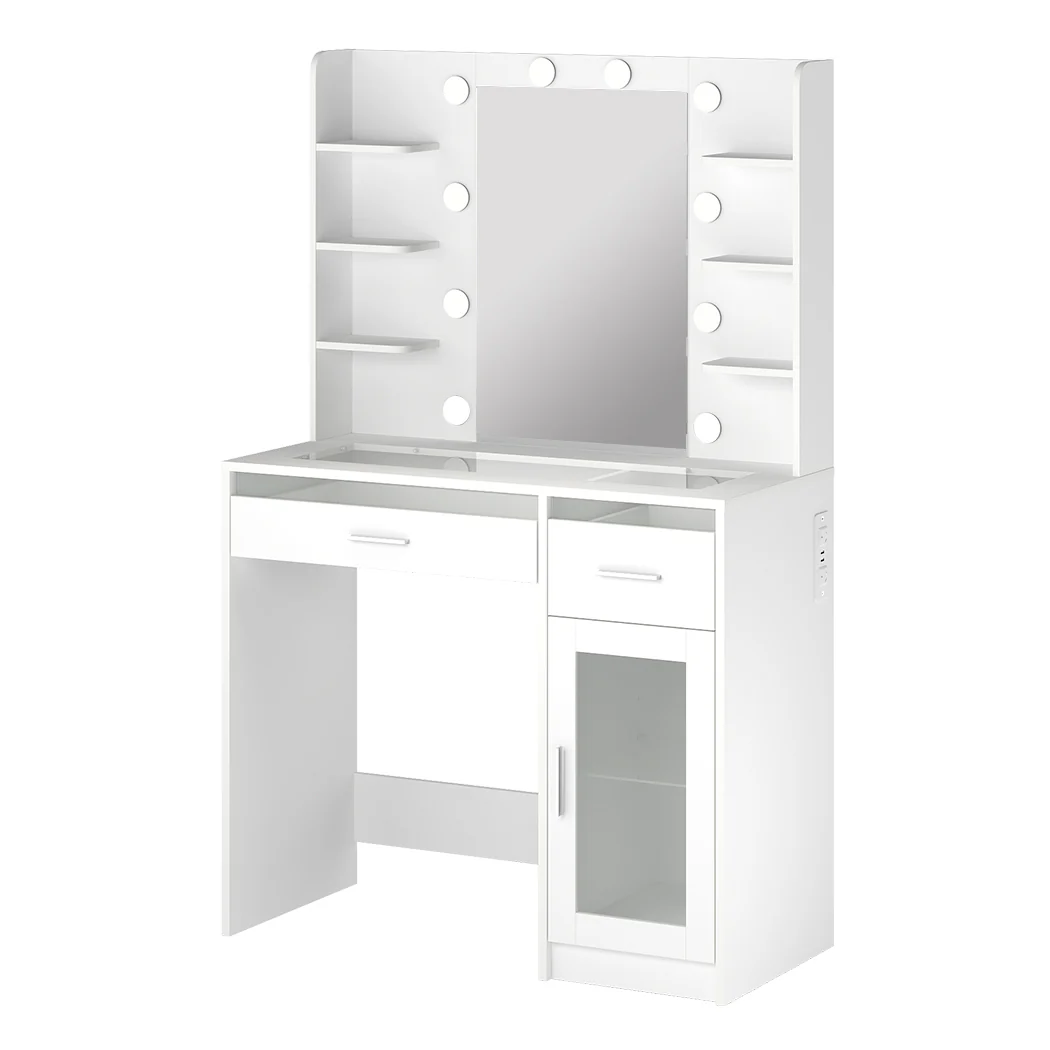 Levede Vanity Desk Makeup Mirror Storage Dressing Table - Image 10