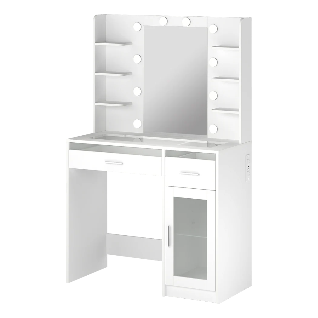 Levede Vanity Desk Makeup Mirror Storage Dressing Table - Image 9