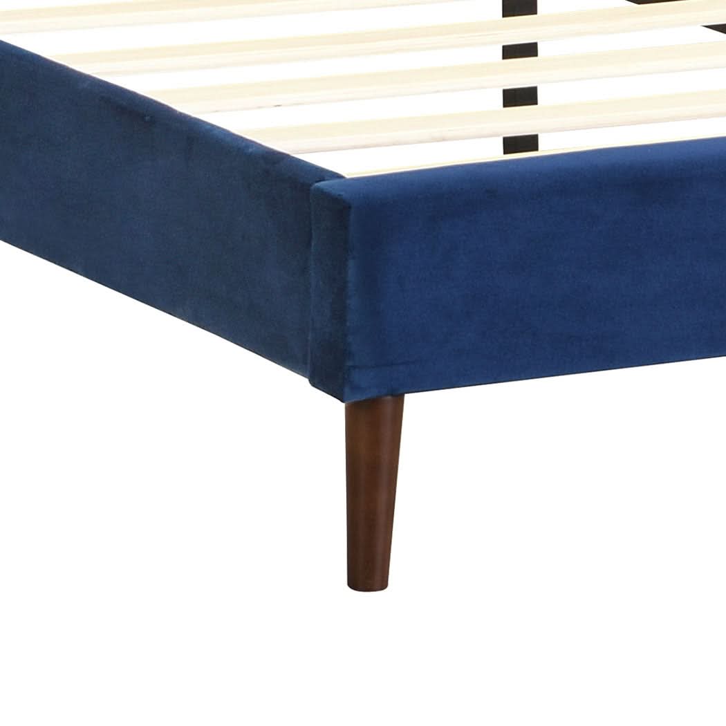 Levede Velvet Bed Frame Queen Size Mattress - Image 4